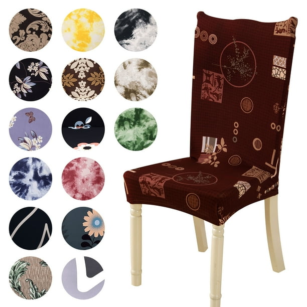 6x Stretch Dining Chair Cover Slipcovers Removable Banquet Protective Cover #